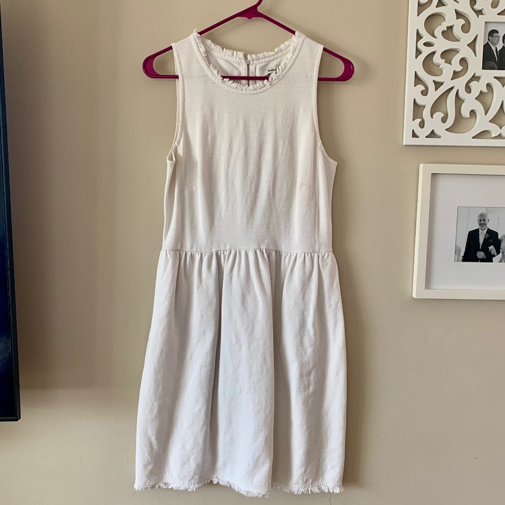 Madewell White Fringe Dress Sz M - Picture 2 of 4